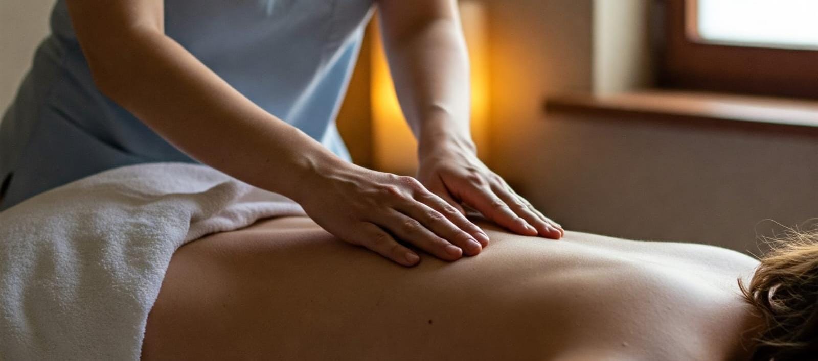 Una donna effettua un massaggio ayurvedico abyangam