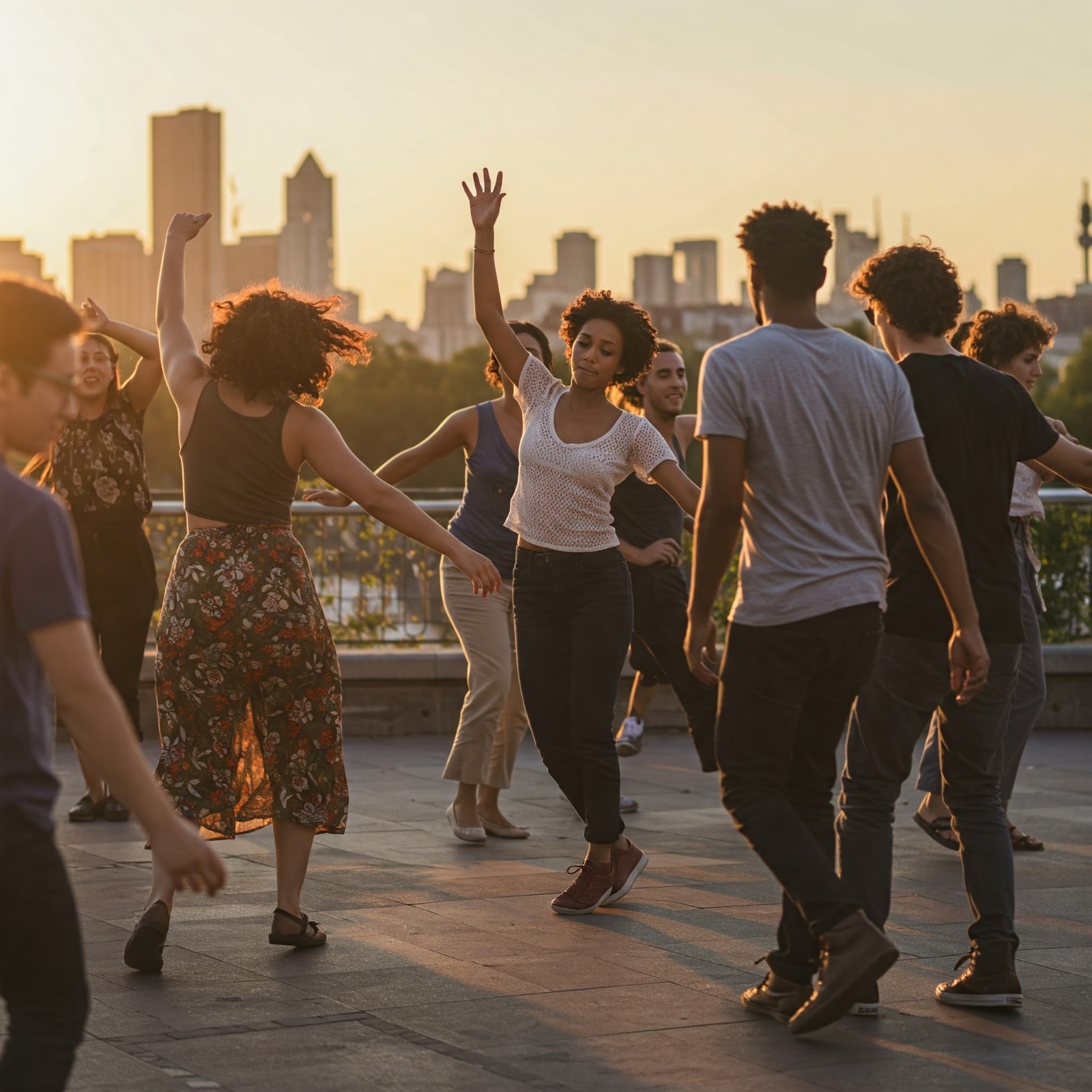 Sagoma di persona che danza liberamente